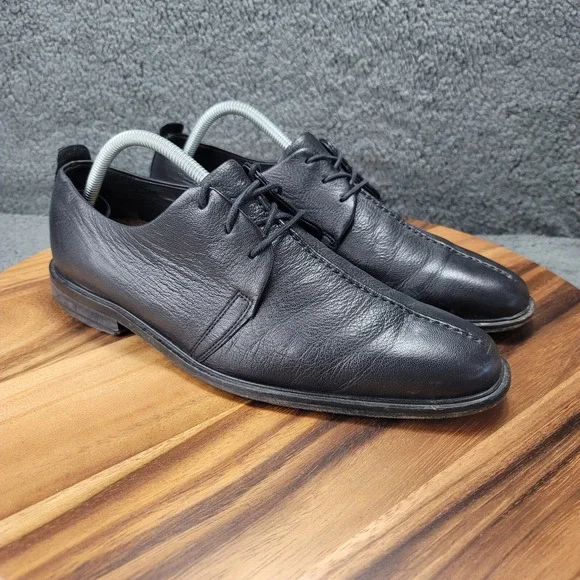 Cole Haan Beckett Shoes Black Leather Mens Sz 9 M Split Toe Oxfords Dress C06399 - Picture 2 of 12